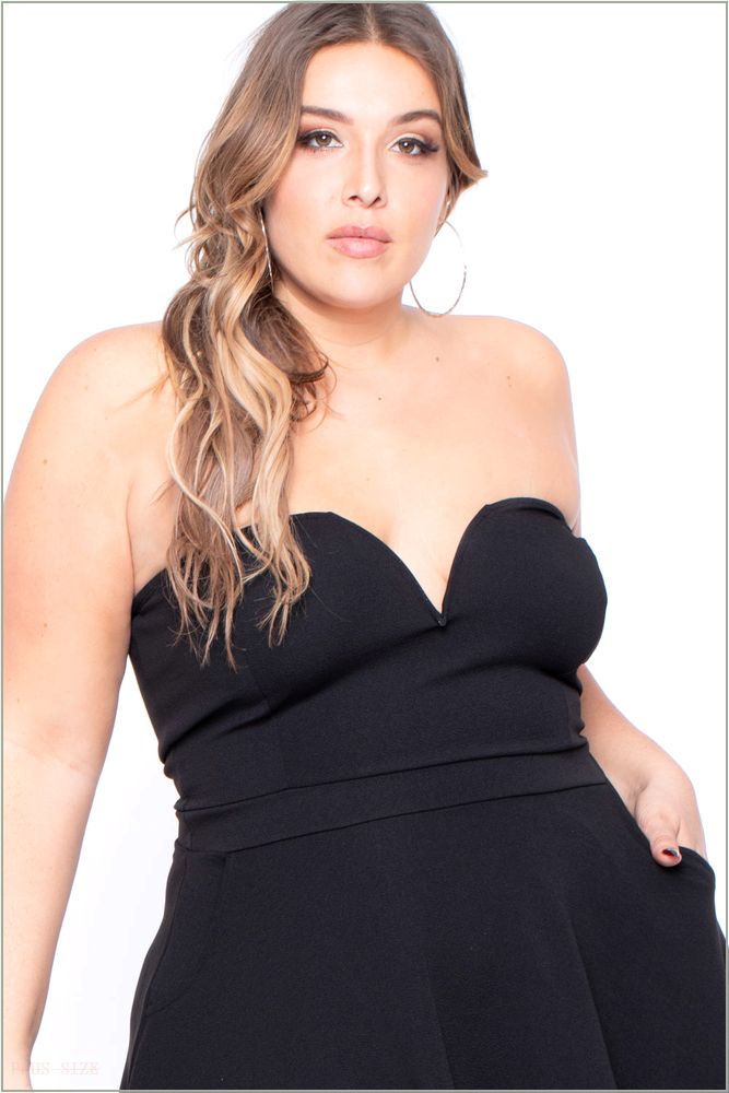  Plus Size Amaryllis Flare Dress - Black O15-CS1118-BK-2X