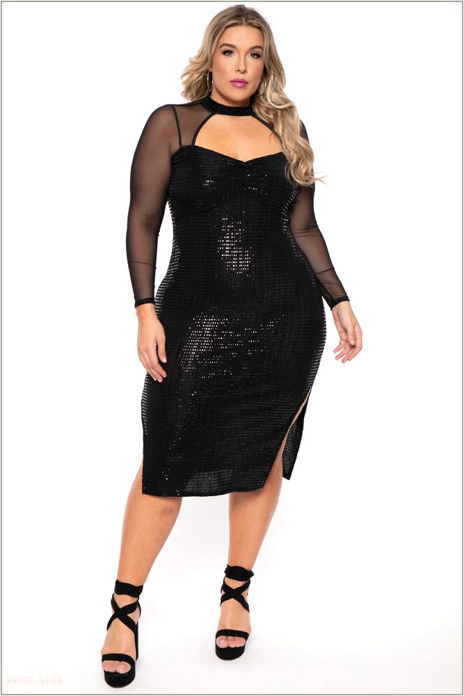  Plus Size Azariah Sweetheart Dress - Black X22-CS2212-BK-3X