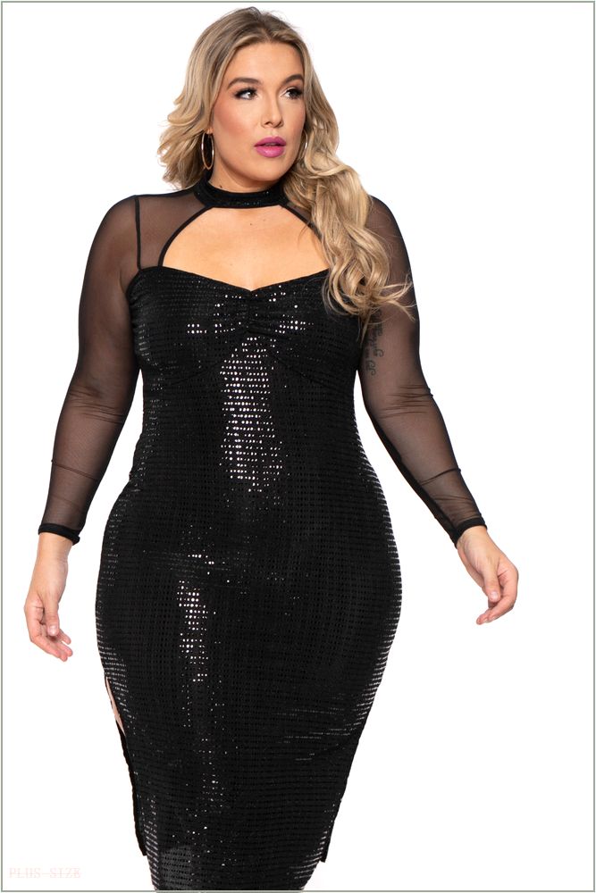  Plus Size Azariah Sweetheart Dress - Black X22-CS2212-BK-3X