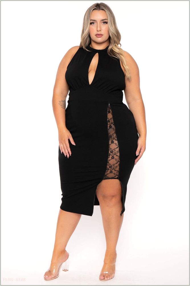  Plus Size Desiree Day To Night Dress - Black H3-CS2330-BK-1X