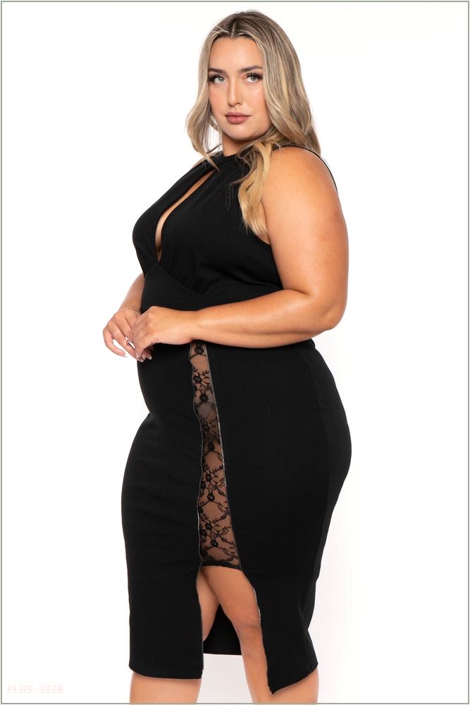  Plus Size Desiree Day To Night Dress - Black H3-CS2330-BK-1X