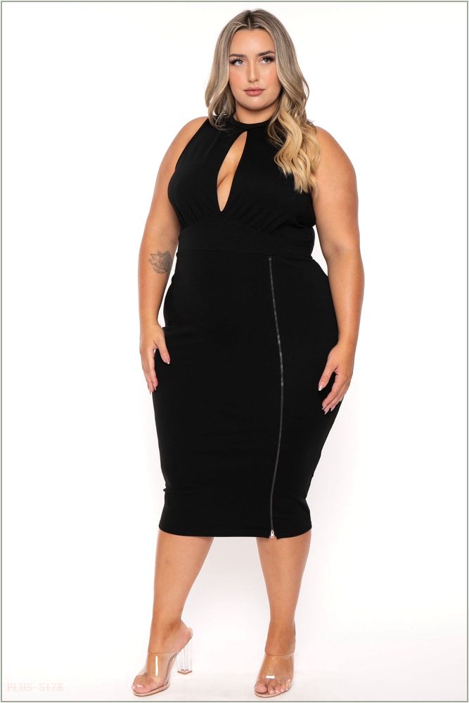  Plus Size Desiree Day To Night Dress - Black H3-CS2330-BK-1X