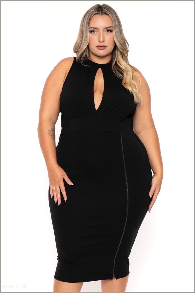  Plus Size Desiree Day To Night Dress - Black H3-CS2330-BK-1X