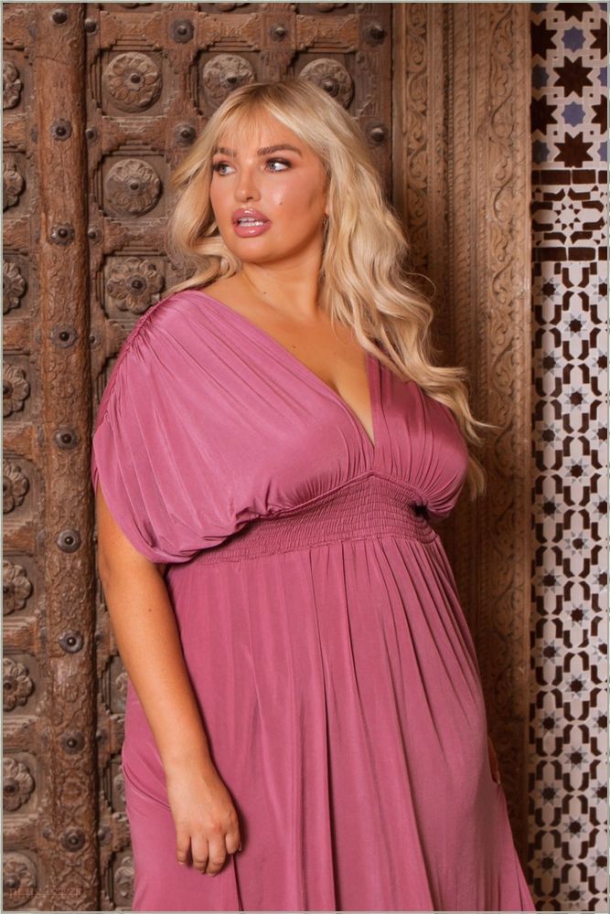  Plus Size Shaina Tie Back Maxi Dress - Mauve H16-ETD-834-PL-MV-1X