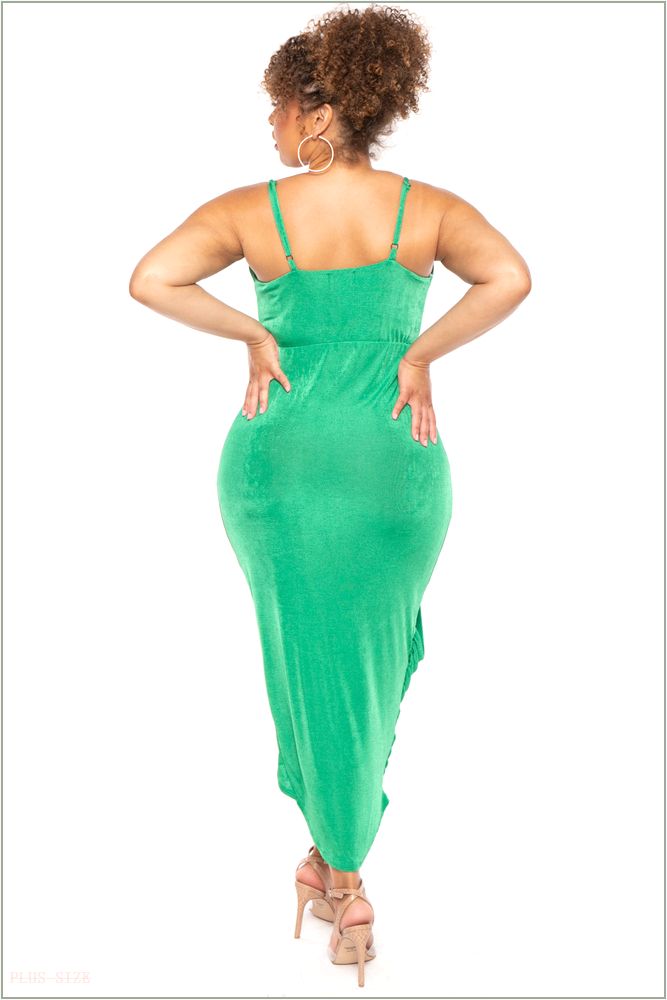  Plus Size Sunkissed Slinky Dress - Green J26-CS2168-GR-3X