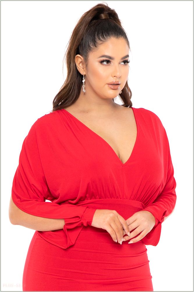  Plus Size Victoria Dress - Red NG16-CS0625-RD-1X