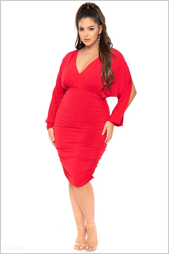  Plus Size Victoria Dress - Red NG16-CS0625-RD-1X